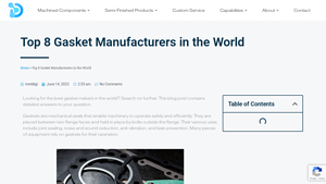 Top 8 Gasket Manufacturers in the World - DCW - ptfedf - gasket manufacturer