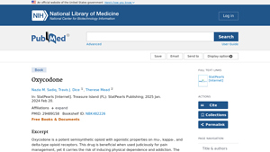 Oxycodone - PubMed - oxycodone manufacturer