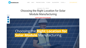 Choosing the Right Location for Solar Module Manufacturing - solar module factory
