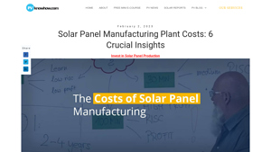 Solar Panel Manufacturing Plant Costs: 6 Crucial Insights - mini solar panel factory