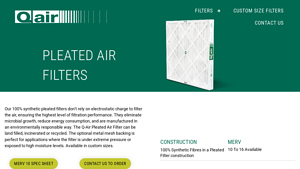 Pleated air filters | Q-Air industrial, commercial and institutional ... - us pleated air filters manufacturer