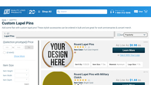 Custom Lapel Pins - Quality Logo Products - enamel pins bulk