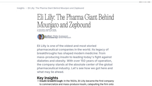 Eli Lilly: The Pharma Giant Behind Mounjaro and Zepbound - mounjaro manufacturer eli lilly