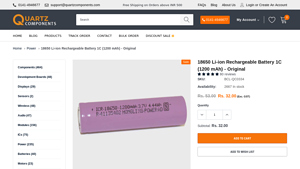 18650 Li-ion Rechargeable Battery 1C (1200 mAh) - Original - 18650 lithium battery bulk