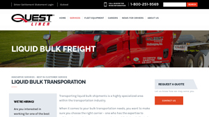 Liquid Bulk Freight | Our Services | Quest Liner Transportation - liquid bulk
