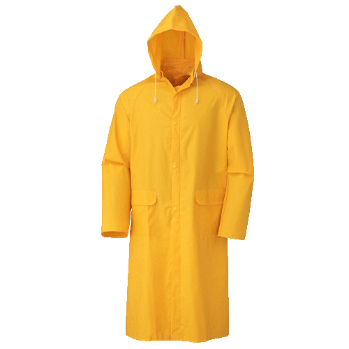 A relevant stock photo of raincoat manufacturer in a typical setting.