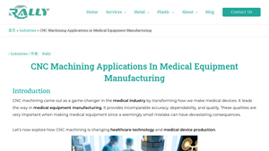 Medical CNC Machining: Precision in Equipment Manufacturing - cnc machined parts for medical equipment manufacturer