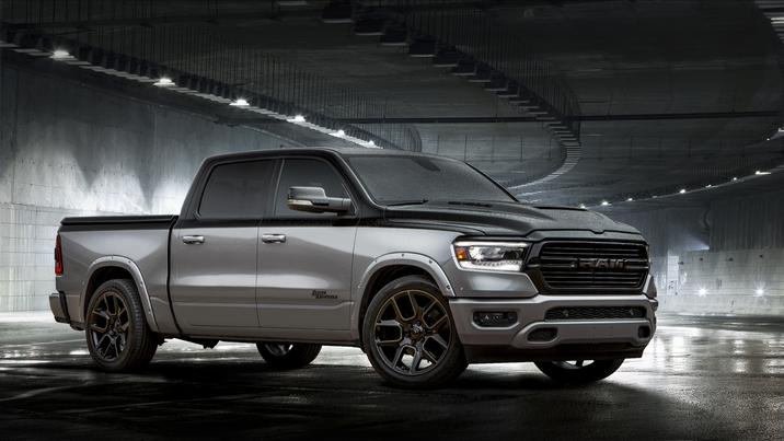 A relevant stock photo of ram 1500 custom in a typical setting.