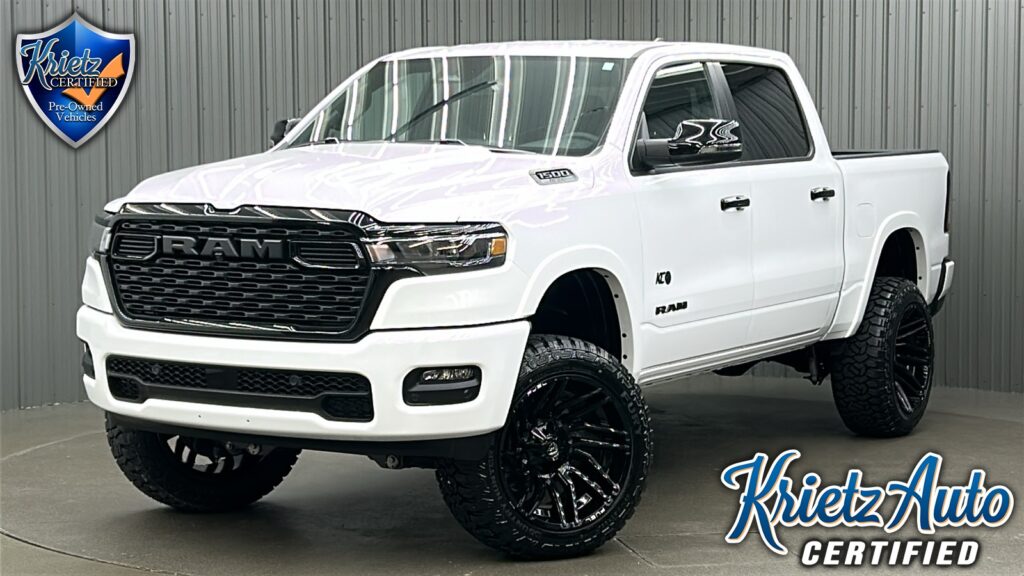A relevant stock photo of ram 1500 laramie custom in a typical setting.