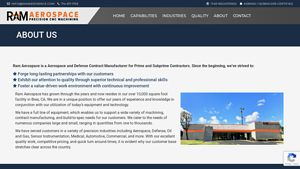 About Us - Ram Aerospace - aerospace elastomer manufacturer brea california
