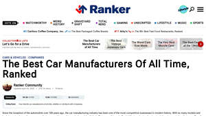 Top Car Manufacturers | List of Best Car Companies - Ranker - car manufacturer list