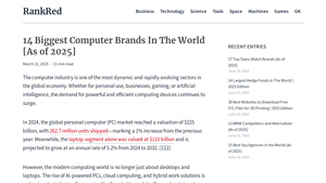 14 Biggest Computer Brands In The World [As of 2025] - best laptop manufacturer