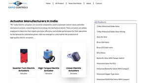 Actuator Manufacturer In India By Rapid Controls Pvt Ltd - actuator manufacturer