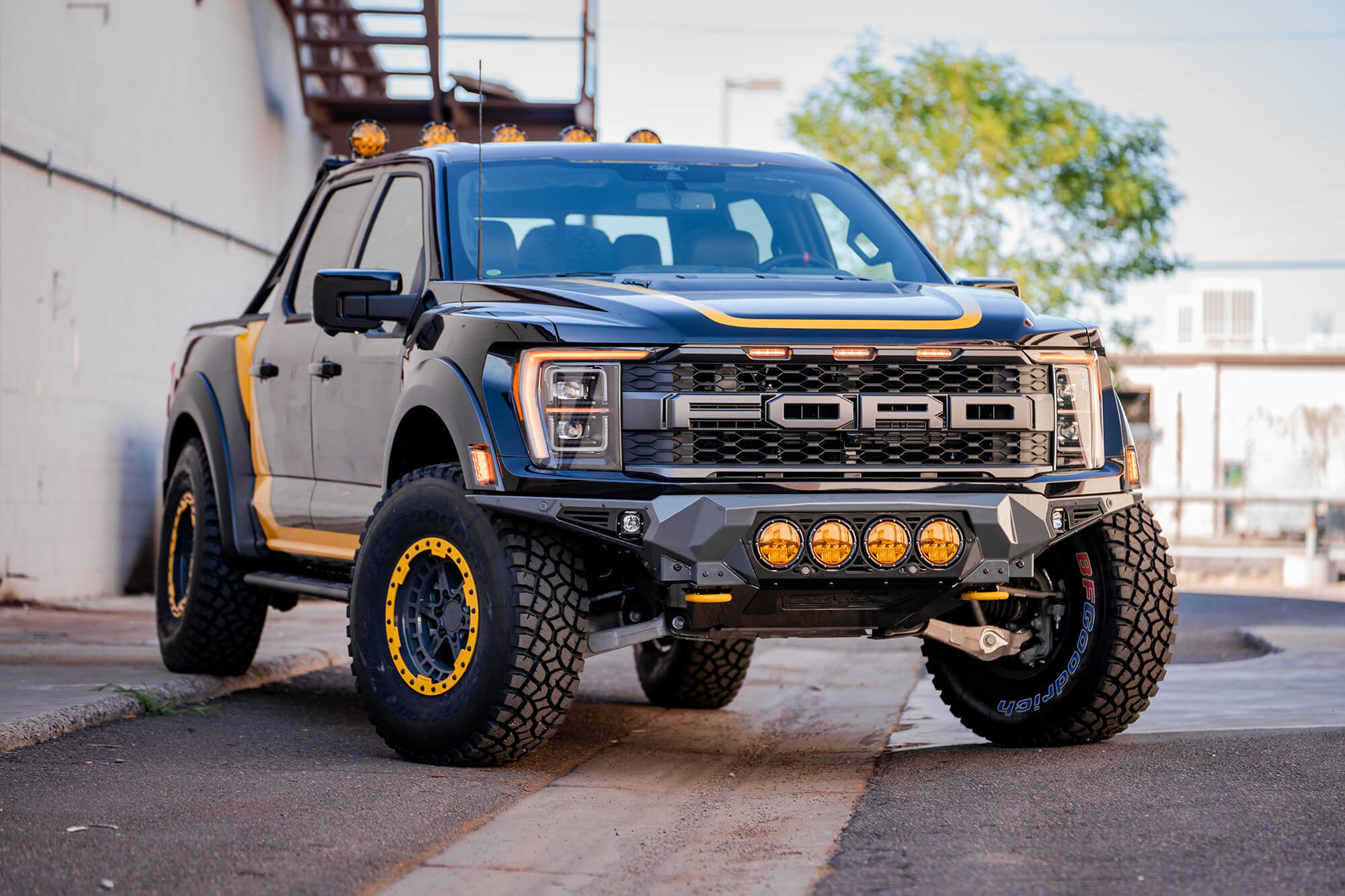 A relevant stock photo of raptor truck custom in a typical setting.