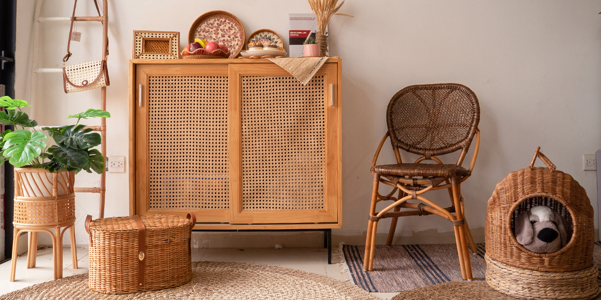 A relevant stock photo of rattan furniture supplier in a typical setting.