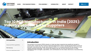 Top 10 PCB Manufacturers in India (2025): Industry Leaders & Key ... - manufacturer of pcb in india