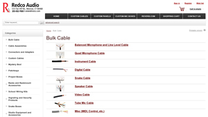 Bulk Cable - Redco Audio - audio cable bulk