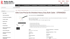 Elite Core ProCat 5e Shielded Heavy Duty Bulk Cable - STRANDED - cat5e bulk