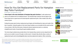 How Do You Get Replacement Parts for Hampton Bay Patio Furniture? - hampton bay patio furniture factory