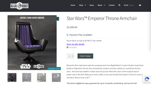 Star Wars™ Emperor Throne Armchair - Regal Robot - throne chair company