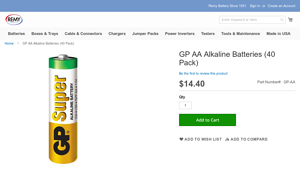 GP AA Alkaline Batteries (40 Pack) - double a batteries bulk