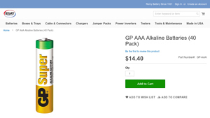 GP AAA Alkaline Batteries (40 Pack) - triple a batteries bulk