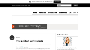 The perfect velvet chair | The Renovation Diaries - velvet chair company