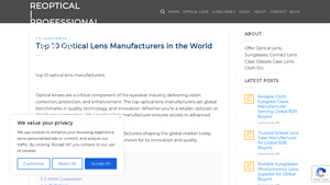 Top 10 Optical Lens Manufacturers in the World - Reoptical ... - lens manufacturer