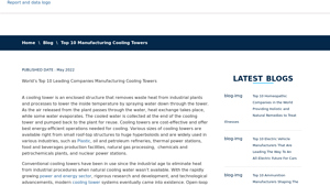 Top 10 Cooling Tower Manufacturing Companies in the World - RND - cooling tower manufacturer