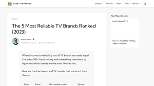 The 5 Most Reliable TV Brands Ranked (2023) - Reset Anything - samsung tv manufacturer warranty