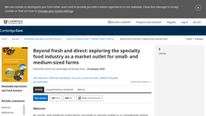 PDF - value of a small specialty food manufacturer
