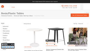 Resin/Plastic Tops Tables Sets - Restaurant Furniture Plus - plastic dining table factory