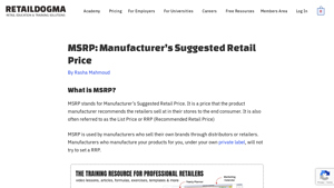 MSRP: Manufacturer's Suggested Retail Price - manufacturer suggested retail price