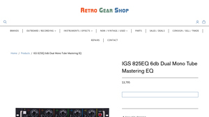 IGS 825EQ 6db Dual Mono Tube Equalizer EQ- Retro Gear Shop - ear 825eq manufacturer
