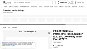 EAR 825Q Stereo Parametric Tube Equalizer EQ 220V Owned by - Reverb - ear 825eq manufacturer