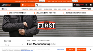 First Manufacturing Motorcycle Gear - RevZilla - first manufacturer