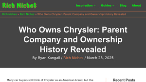 Who Owns Chrysler: Parent Company and Ownership History Revealed - chrysler manufacturer