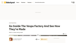 Go Inside The Vespa Factory And See How They're Made - RideApart - is piaggio of vespa manufacturer
