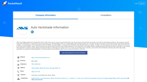 Auto Ventshade Information - auto vent shade company