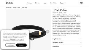 Premium HDMI Cable - RØDE - hdmi to hdmi cable factory