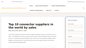 Top 10 connector suppliers in the world by sales - Romtronic - connector manufacturer company