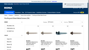 Roofing and Sheet Metal Screws - Screws, Nuts and Bolts | RONA - metal roofing screws bulk