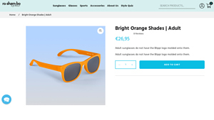 Bright Orange Shades | Adult - Roshambo Eyewear - orange sunglasses bulk