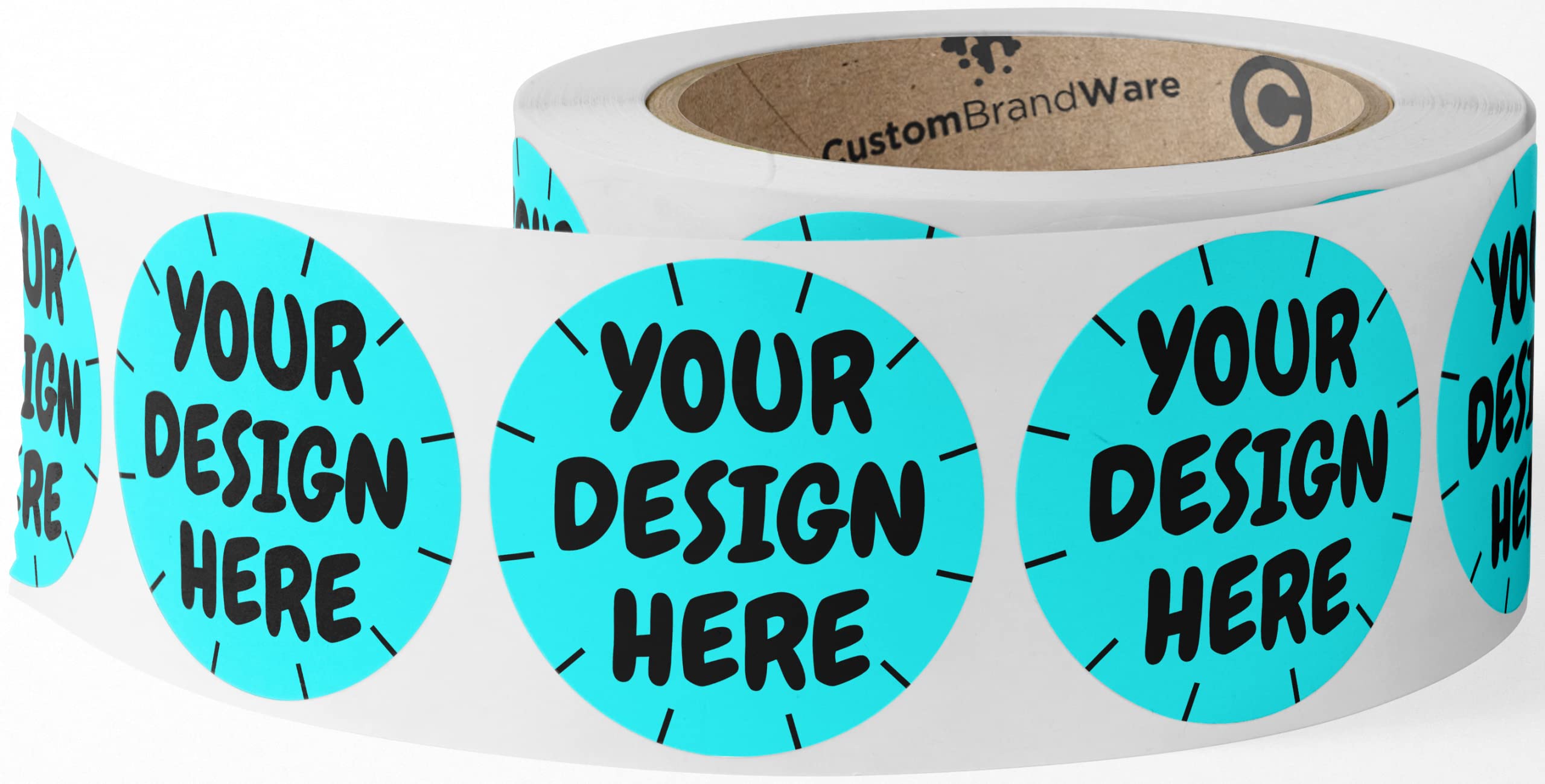 A relevant stock photo of round stickers custom in a typical setting.