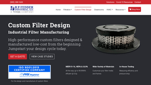 Industrial Filter Manufacturer | Custom Filter Design | R ... - R.P. Fedder - usa pleated air filters manufacturer