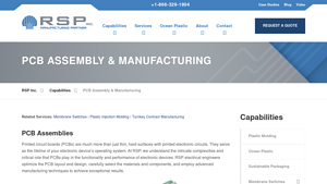 PCB Contract Manufacturing: PCB Assemblies | RSP - RSP Inc. - printed circuit board assembly manufacturer