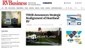 THOR Announces Strategic Realignment of Heartland RV - heartland rv manufacturer