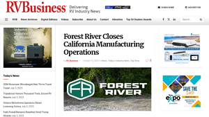 Forest River Closes California Manufacturing Operations - forest river manufacturer
