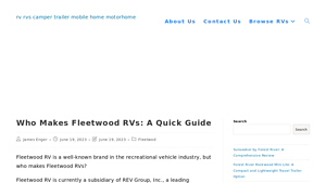 Who Makes Fleetwood RVs: A Quick Guide - rvcrown.com - fleetwood motorhome manufacturer