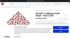 Rcraft™ First Love Ladybug Craft Vinyl | Bug Craft Sheets & Rolls - first love manufacturer